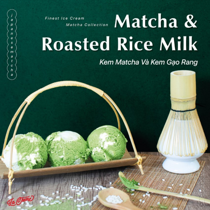 Kem Matcha với Sữa Gạo
