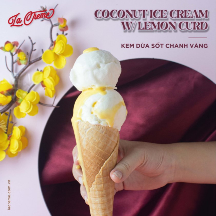 Kem Dừa Sốt Chanh Vàng